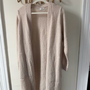 Women's Cream Open-Front Sweater